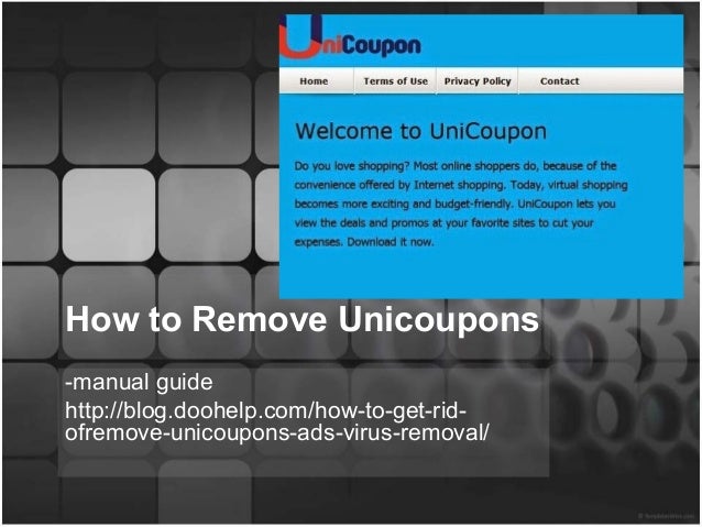 unicoupons malware removal